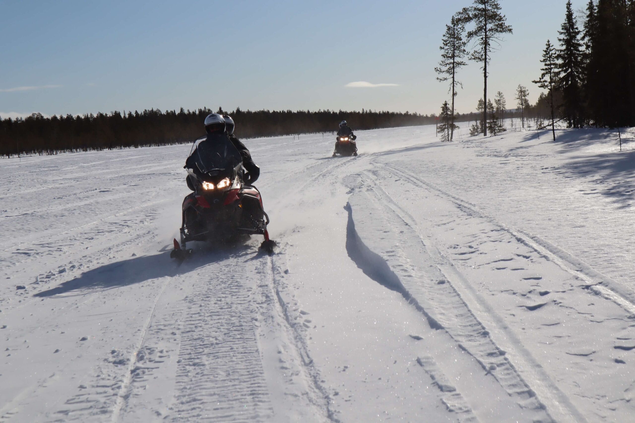 Sweden Lapland snowmobiles